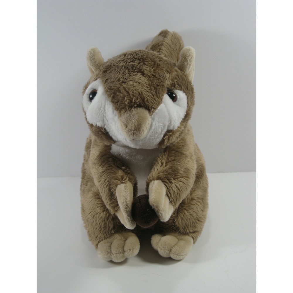 SQUIRREL‎ HOLDING NUT  9" Stuffed Animal Toy EUC by Soft Buddies PLUSH